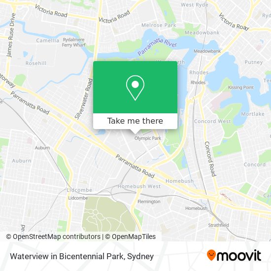 Waterview in Bicentennial Park map