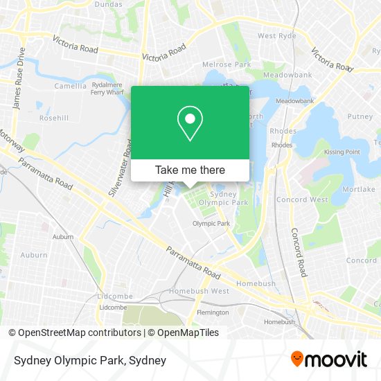 Mapa Sydney Olympic Park