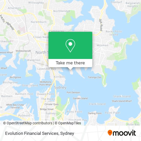 Evolution Financial Services map