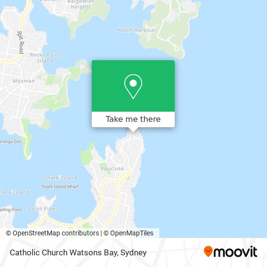 Catholic Church Watsons Bay map