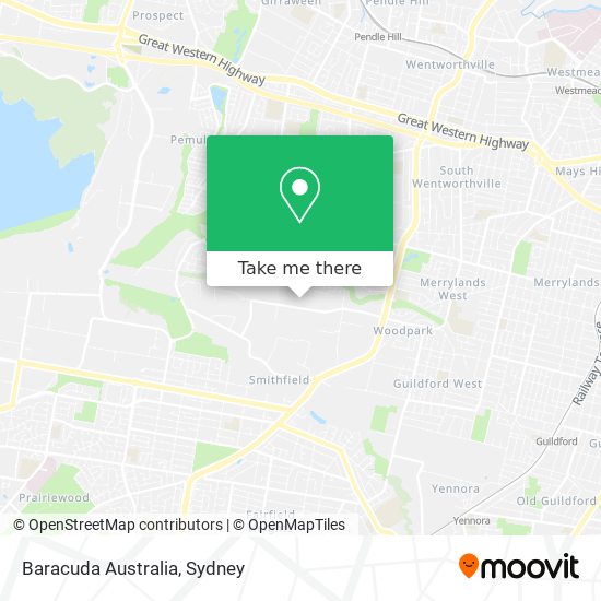 Mapa Baracuda Australia