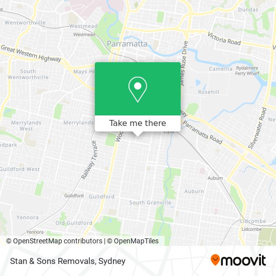 Mapa Stan & Sons Removals