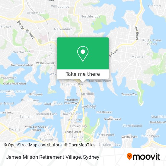 Mapa James Milson Retirement Village