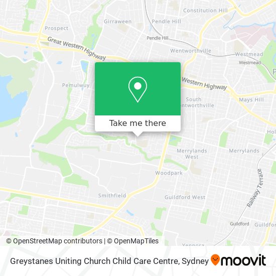 Mapa Greystanes Uniting Church Child Care Centre