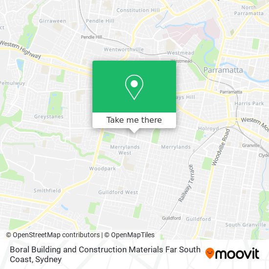 Mapa Boral Building and Construction Materials Far South Coast