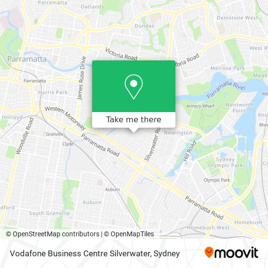 Mapa Vodafone Business Centre Silverwater