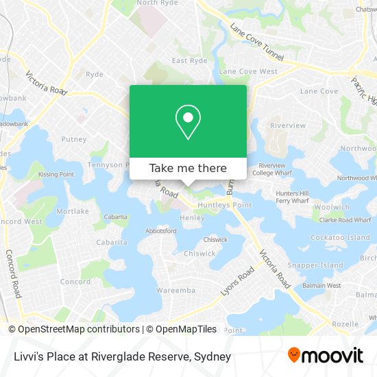 Livvi's Place at Riverglade Reserve map