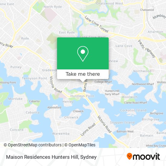 Maison Residences Hunters Hill map
