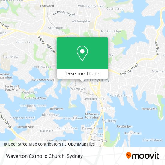 Waverton Catholic Church map