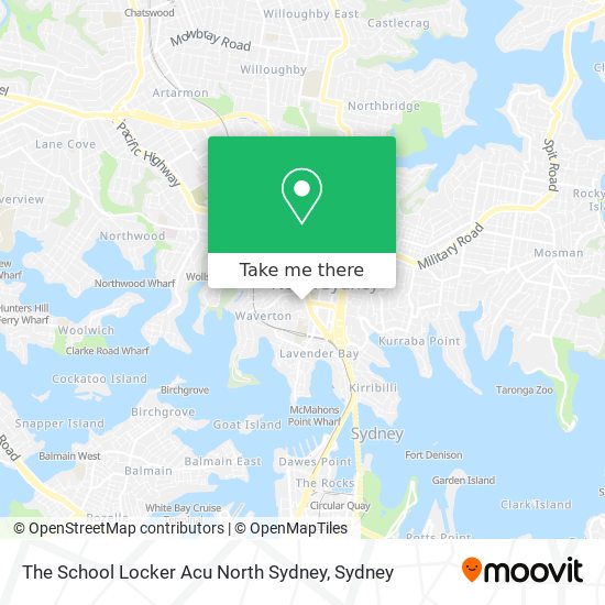 The School Locker Acu North Sydney map