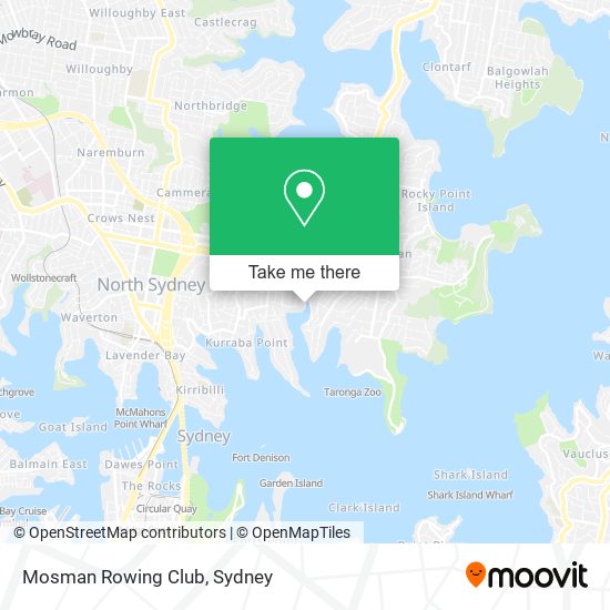 Mosman Rowing Club map