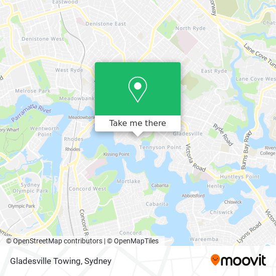 Gladesville Towing map