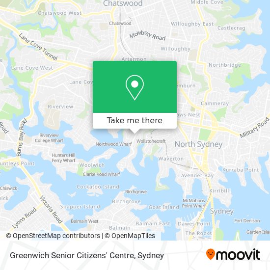 Greenwich Senior Citizens' Centre map