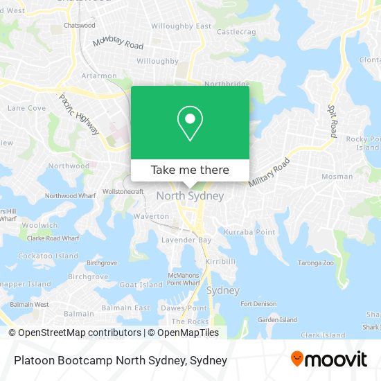 Platoon Bootcamp North Sydney map