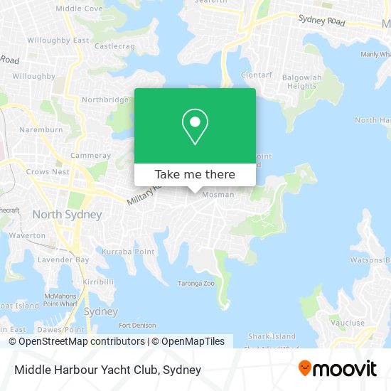 Middle Harbour Yacht Club map