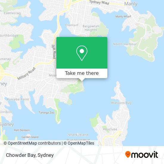 Mapa Chowder Bay