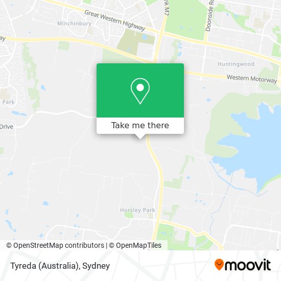 Mapa Tyreda (Australia)