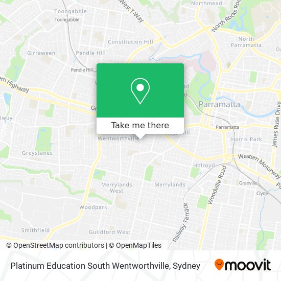 Platinum Education South Wentworthville map