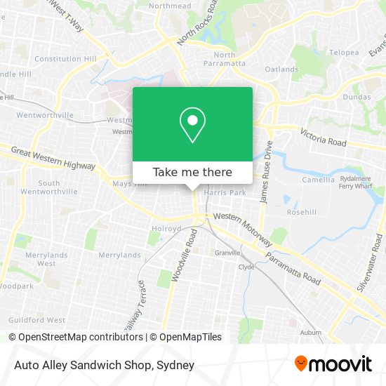 Auto Alley Sandwich Shop map