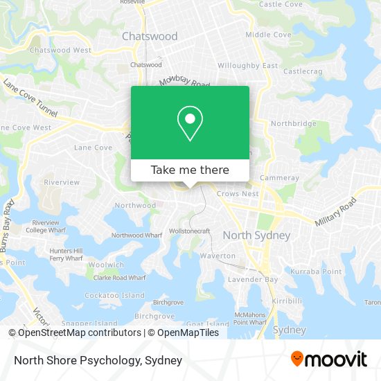 North Shore Psychology map