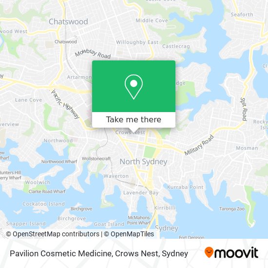 Pavilion Cosmetic Medicine, Crows Nest map