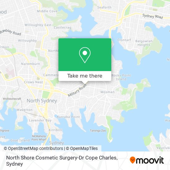 North Shore Cosmetic Surgery-Dr Cope Charles map