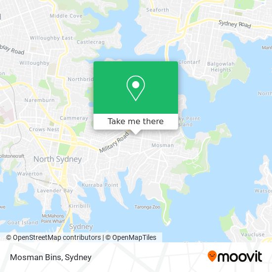 Mosman Bins map