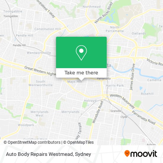 Auto Body Repairs Westmead map