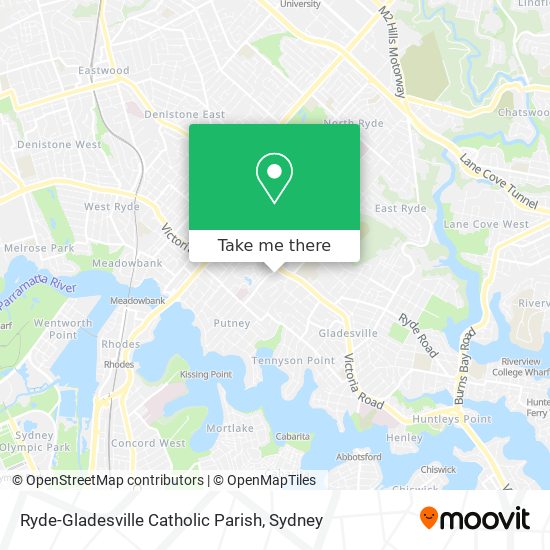 Ryde-Gladesville Catholic Parish map