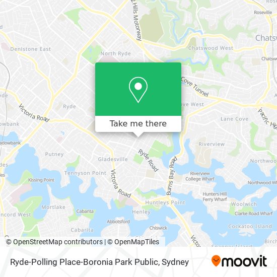 Ryde-Polling Place-Boronia Park Public map