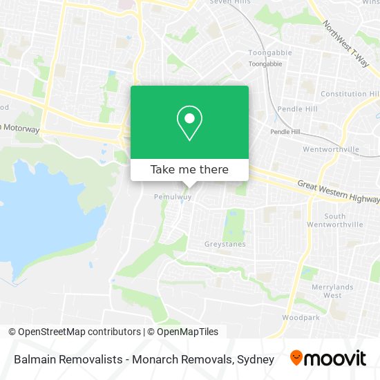 Balmain Removalists - Monarch Removals map