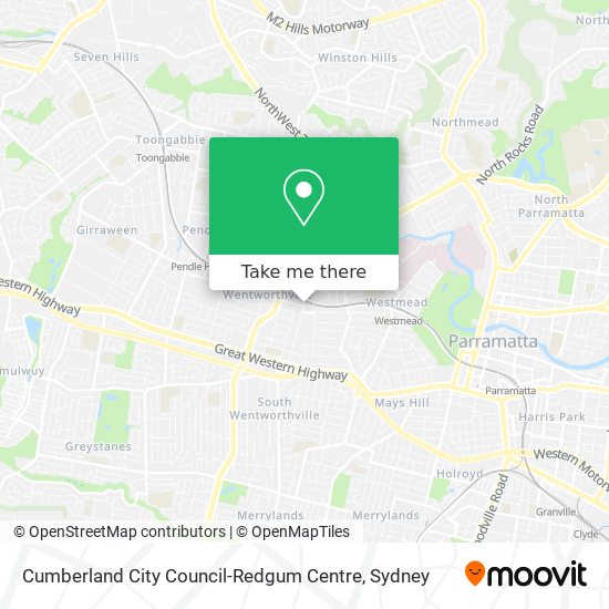 Cumberland City Council-Redgum Centre map