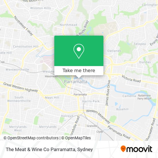 Mapa The Meat & Wine Co Parramatta