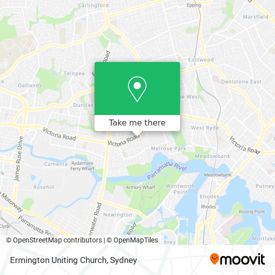 Mapa Ermington Uniting Church