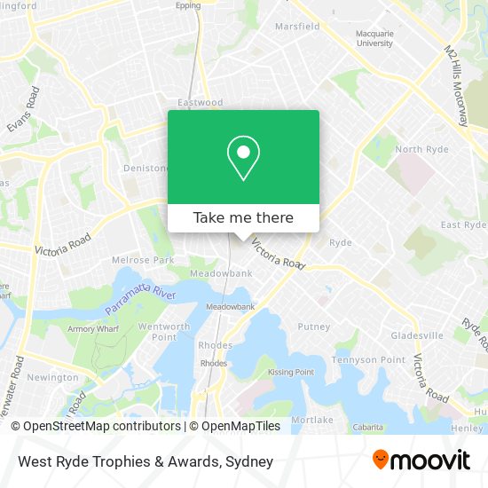 West Ryde Trophies & Awards map