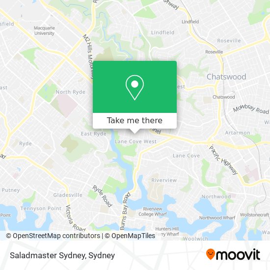 Mapa Saladmaster Sydney
