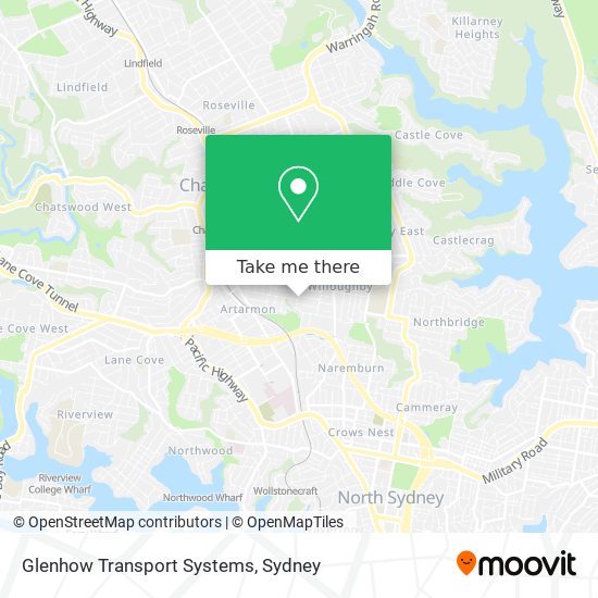 Glenhow Transport Systems map