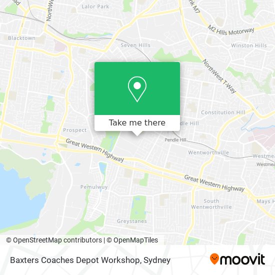 Mapa Baxters Coaches Depot Workshop