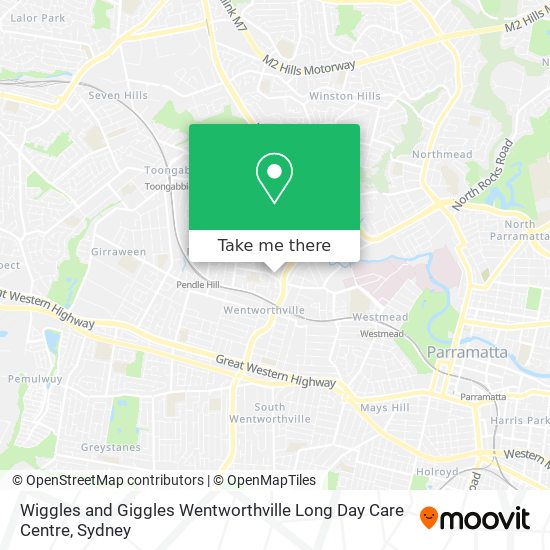 Mapa Wiggles and Giggles Wentworthville Long Day Care Centre