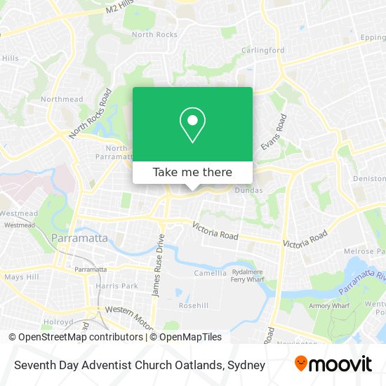 Seventh Day Adventist Church Oatlands map