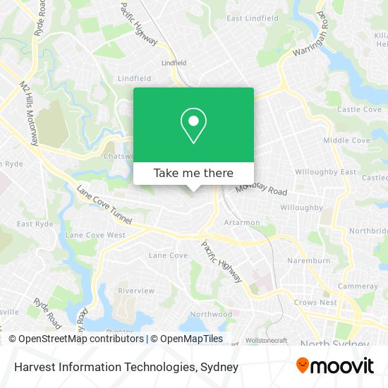 Mapa Harvest Information Technologies