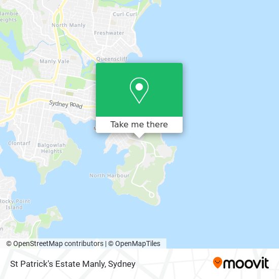 St Patrick's Estate Manly map