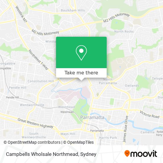 Campbells Wholsale Northmead map