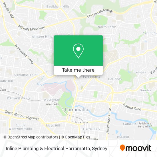 Inline Plumbing & Electrical Parramatta map