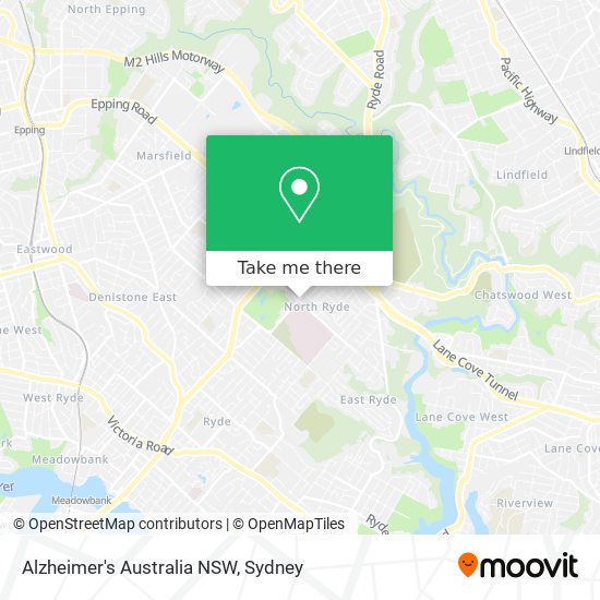 Alzheimer's Australia NSW map