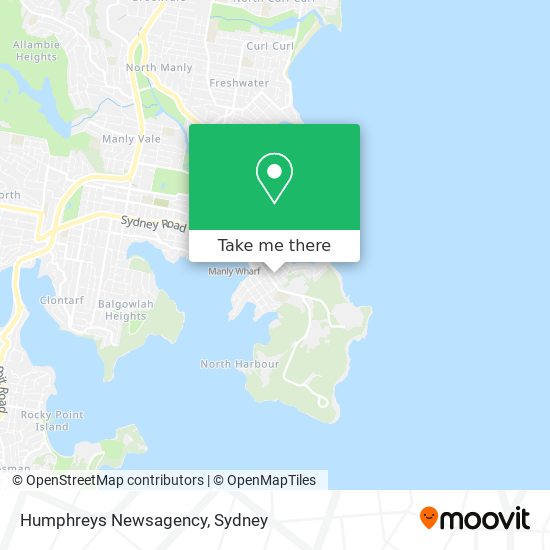 Humphreys Newsagency map