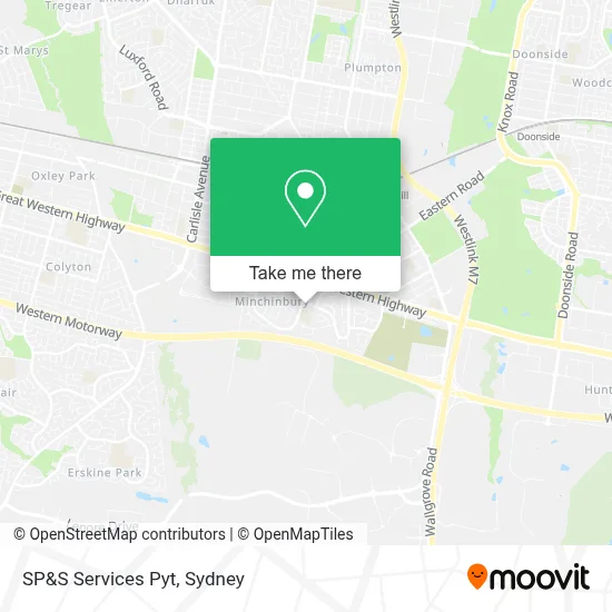 Mapa SP&S Services Pyt