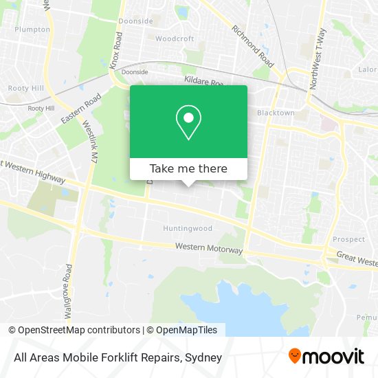 Mapa All Areas Mobile Forklift Repairs