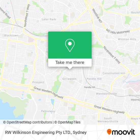 RW Wilkinson Engineering Pty LTD. map