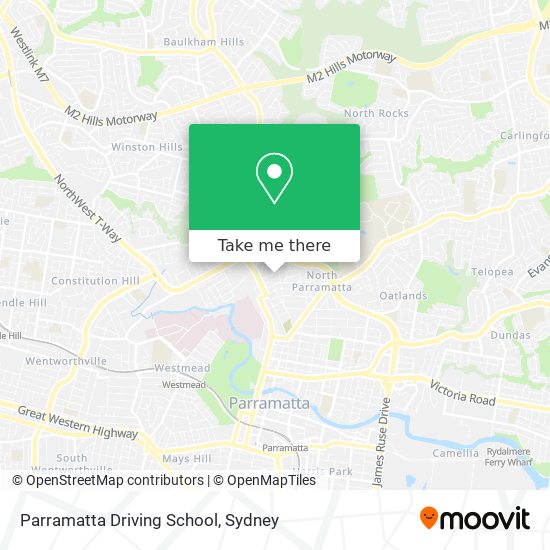 Parramatta Driving School map